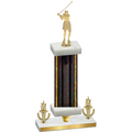 Premium Single Black Glacier Victory Golf Trophy