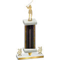 Premium Single Black Glacier Year Golf Trophy