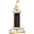 Premium Single Black Glacier First Place Golf Trophy