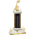 Premium Single Black Glacier Third Place Golf Trophy