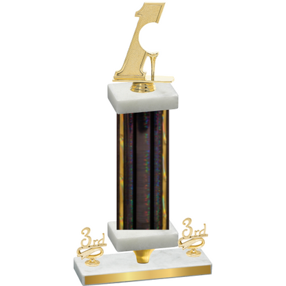 Premium Single Black Glacier Third Place Golf Trophy