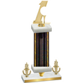 Premium Single Black Glacier Victory Golf Trophy