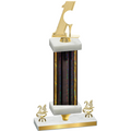 Premium Single Black Glacier Year Golf Trophy