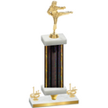 Premium Single Black Glacier First Place Karate Trophy
