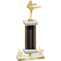 Premium Single Black Glacier Third Place Karate Trophy