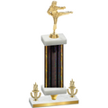 Premium Single Black Glacier Victory Karate Trophy