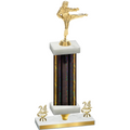 Premium Single Black Glacier Year Karate Trophy