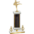 Premium Single Black Glacier Victory Karate Trophy