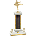 Premium Single Black Glacier Year Karate Trophy