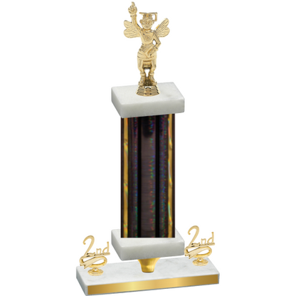 Premium Single Black Glacier Second Place Academics Trophy