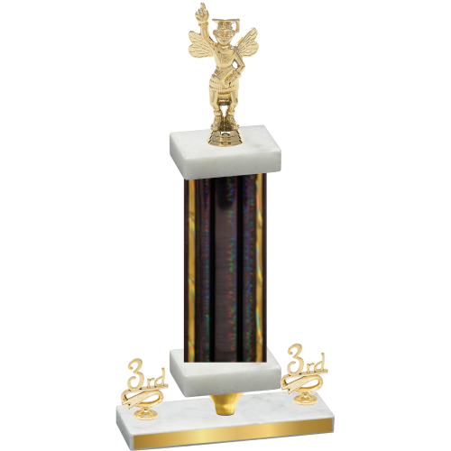 Premium Single Black Glacier Third Place Academics Trophy