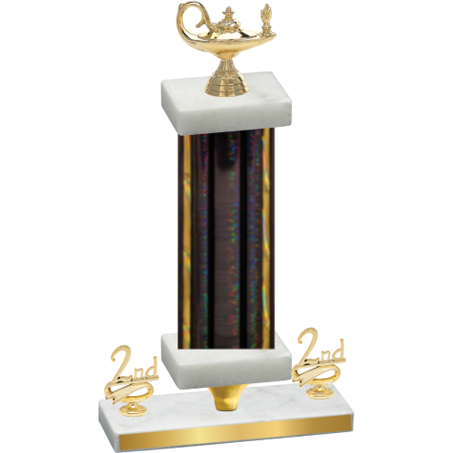 Premium Single Black Glacier Second Place Academics Trophy