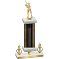 Premium Single Black Glacier Victory Baseball Trophy