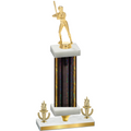 Premium Single Black Glacier Victory Softball Trophy
