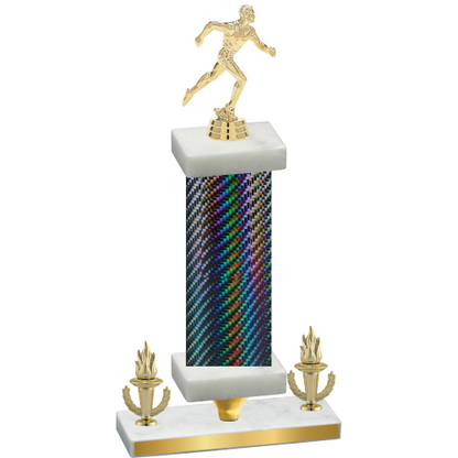 Premium Single Black Carbon Fiber Victory Running Trophy