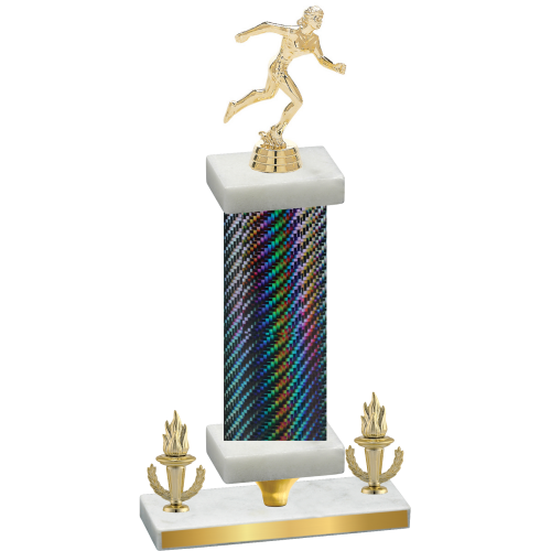 Premium Single Black Carbon Fiber Victory Running Trophy