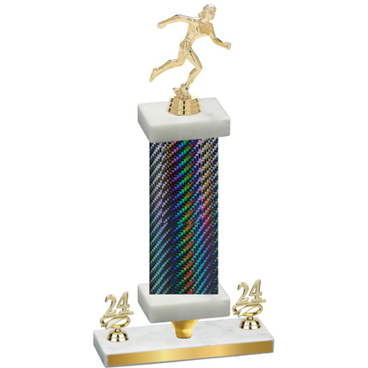 Premium Single Black Carbon Fiber Year Running Trophy