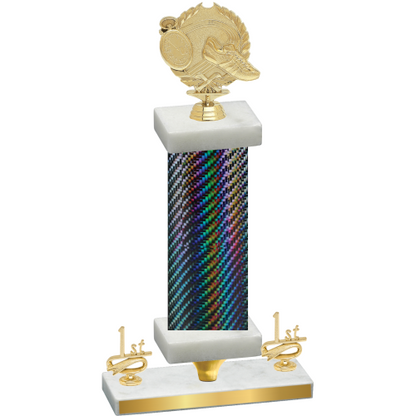 Premium Single Black Carbon Fiber First Place Running Trophy