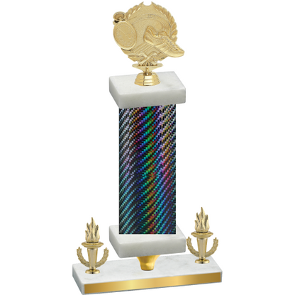 Premium Single Black Carbon Fiber Victory Running Trophy