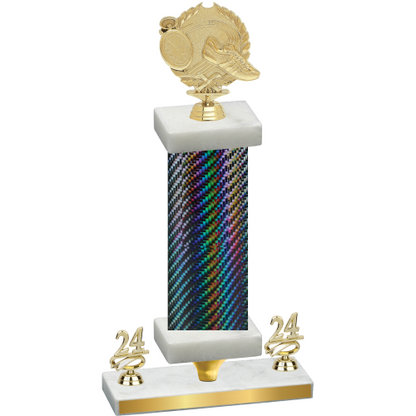 Premium Single Black Carbon Fiber Year Running Trophy