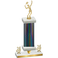 Premium Single Black Carbon Fiber Year Tennis Trophy