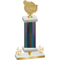Premium Single Black Carbon Fiber Fourth Place Tennis Trophy
