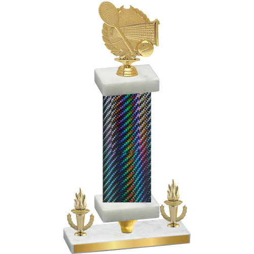 Premium Single Black Carbon Fiber Victory Tennis Trophy
