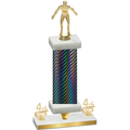 Premium Single Black Carbon Fiber Fourth Place Wrestling Trophy