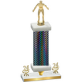 Premium Single Black Carbon Fiber Year Wrestling Trophy