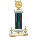 Premium Single Black Carbon Fiber Victory Bowling Trophy