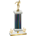 Premium Single Black Carbon Fiber Fourth Place Swimming Trophy
