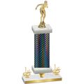 Premium Single Black Carbon Fiber First Place Tennis Trophy