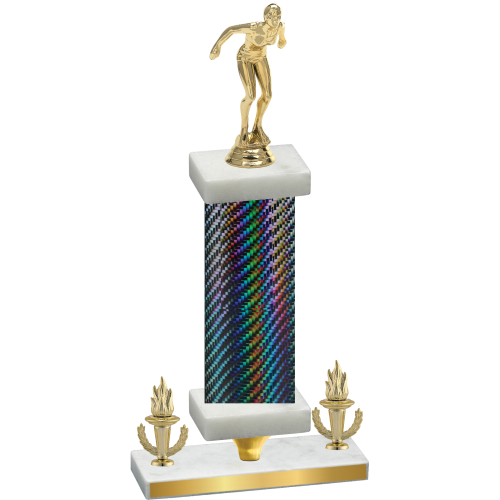 Premium Single Black Carbon Fiber Victory Tennis Trophy