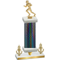 Premium Single Black Carbon Fiber Victory Football Trophy