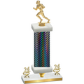 Premium Single Black Carbon Fiber Year Football Trophy