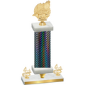 Premium Single Black Carbon Fiber Fourth Place Swimming Trophy
