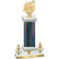 Premium Single Black Carbon Fiber Victory Swimming Trophy