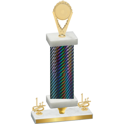 Premium Single Black Carbon Fiber First Place Insert Trophy