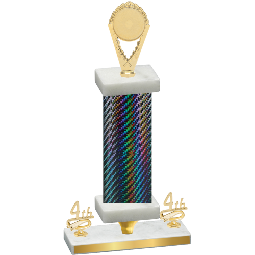 Premium Single Black Carbon Fiber Fourth Place Insert Trophy