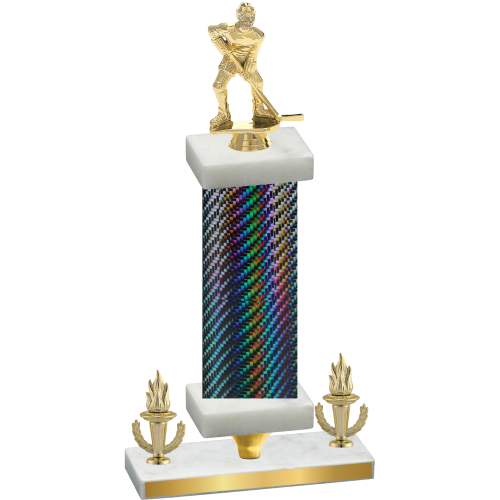 Premium Single Black Carbon Fiber Victory Hockey Trophy
