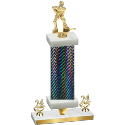 Premium Single Black Carbon Fiber Year Hockey Trophy