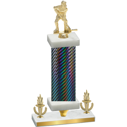 Premium Single Black Carbon Fiber Victory Hockey Trophy