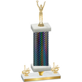 Premium Single Black Carbon Fiber First Place Victory Trophy