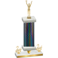 Premium Single Black Carbon Fiber Second Place Victory Trophy
