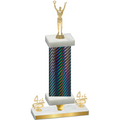 Premium Single Black Carbon Fiber Fourth Place Victory Trophy