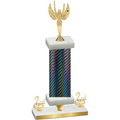 Premium Single Black Carbon Fiber Second Place Victory Trophy