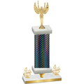 Premium Single Black Carbon Fiber Fourth Place Victory Trophy