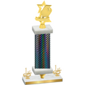 Premium Single Black Carbon Fiber First Place Pickleball Trophy