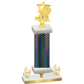 Premium Single Black Carbon Fiber Fourth Place Pickleball Trophy