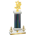 Premium Single Black Carbon Fiber Victory Pickleball Trophy
